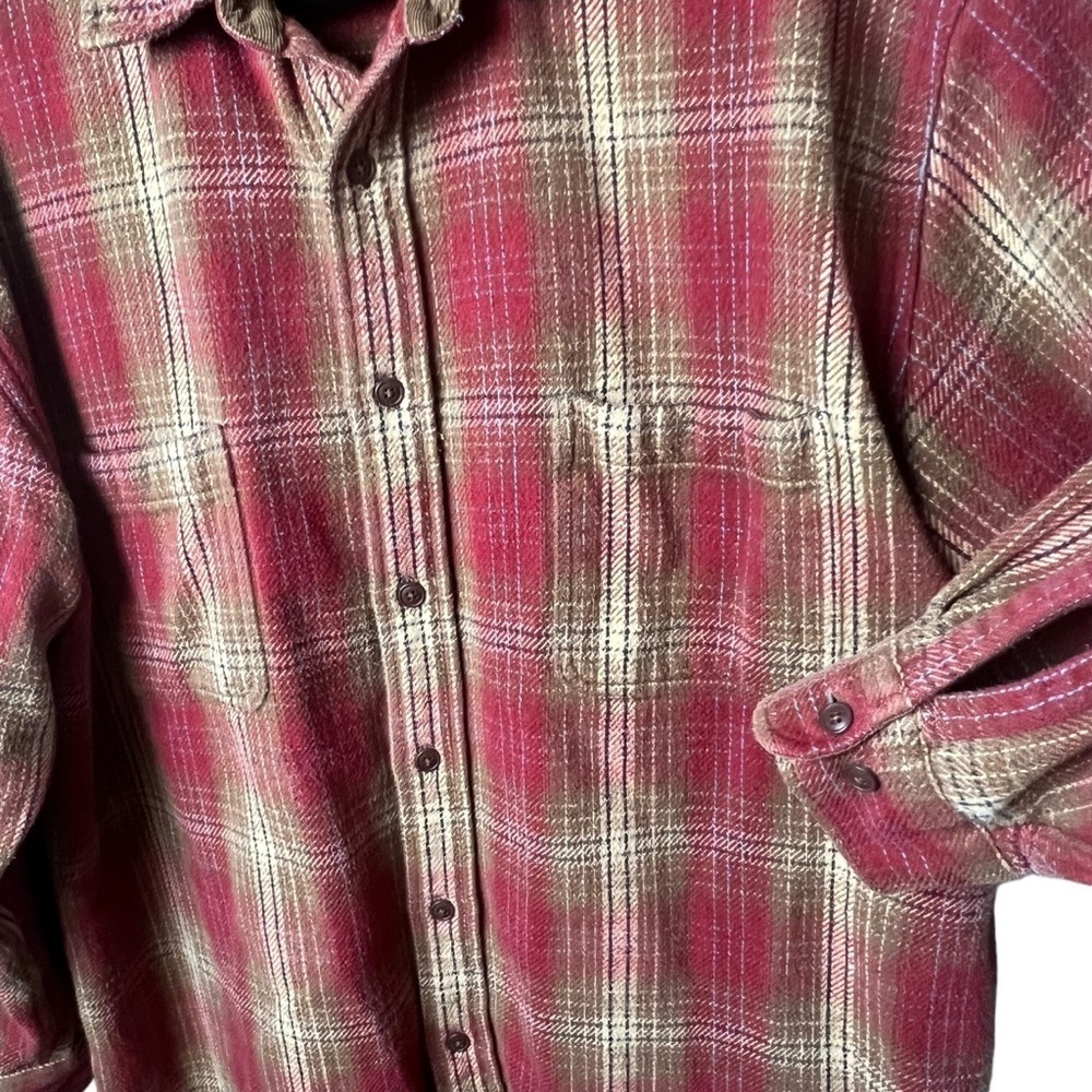 St John Bay Mens Flannel XLT Pocket Button Shacket Thick Shirt Jacket ButtonDown - Picture 4 of 7